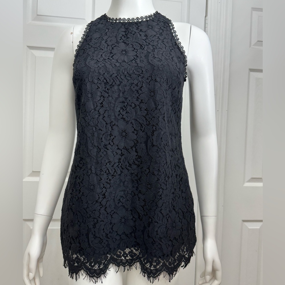 Cabi Black Lace Detail Top Size XS - Picture 1 of 10